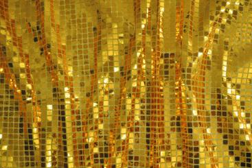 Paillettenstoff Quadro - Gold - 2,0 Meter 
