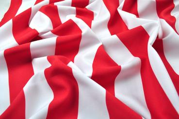 Allroundstoff - Streifen breit - Rot/Weiß 