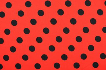 Allroundstoff Punkte - Rot/Schwarz 