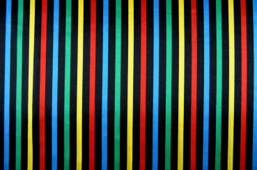 Satin Streifen - Schwarz/Bunt 