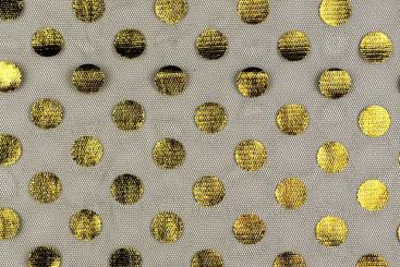 Shiny Dots - Tüll - Schwarz/Gold 