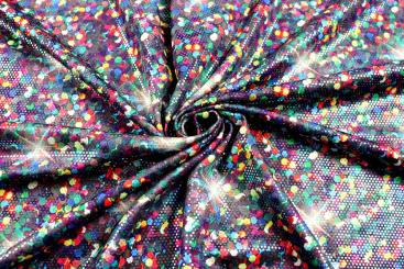 Hologramm-Stretch - Buntes Konfetti 