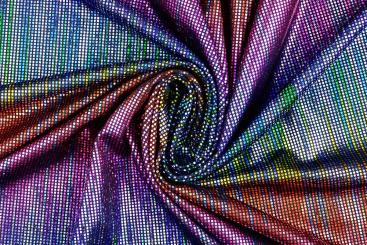 Hologramm Tanzkleiderstoff mit Regenbogen Hologramm 