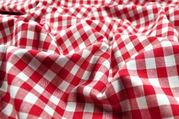 Vichy-Karo 5 mm aus reiner Baumwolle - Rot 