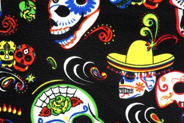 Universalstoff mit mexikanischen Totenköpfen 