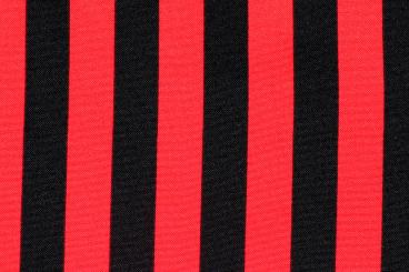 Universalstoff mit Streifen - Rot/Schwarz 