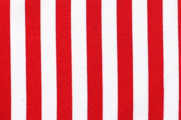 Universalstoff mit Streifen - Rot/Weiß 