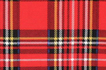 Universalstoff mit Schottenkaro - Rot 
