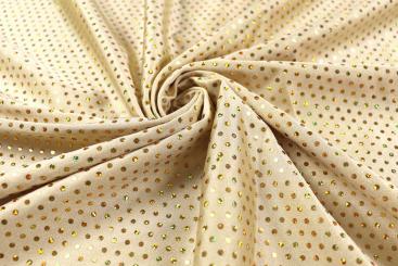 Tanzkleiderstoff mit Pailletten - Champagner 