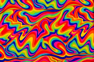 Stretchstoff gemustert - Neonfarben 