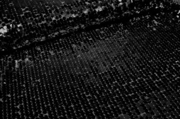Paillettenstoff exklusiv - Schwarz 