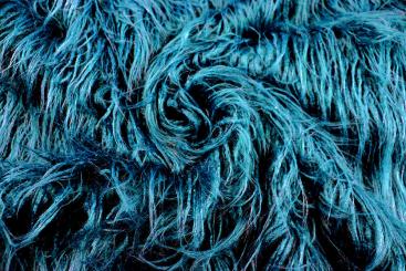 Langhaar Fellimitat - Petrol 