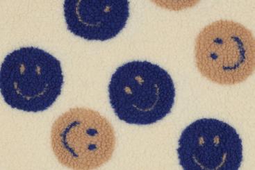 Fleece Sherpa mit Smileys 