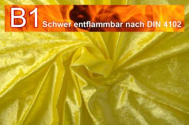 Pannesamt schwer entflammbar Gelb