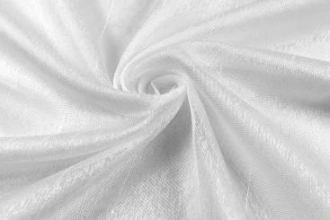 Gardinenstoff Saturn - 260 cm - Bleiband - Weiß transparent 