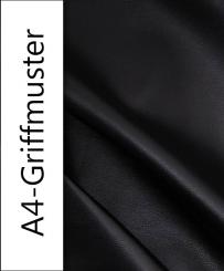 Stoffmuster: Kunstleder - Glatt - Schwarz 