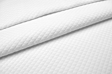 Wärmevorhangstoff Rauten-Steppung - 150 cm - Weiß 