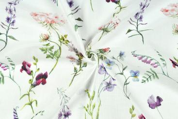 Gardinen-Stoff transparent - Friedis Blumenwelt 