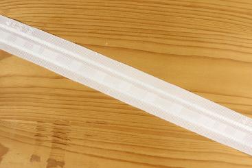 Gardinenband 3er-Falte, 2,5-fach Stoffzuschlag - 26 mm - Weiß 