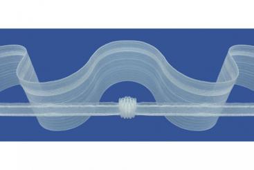 Wellenband m. Steg - 1,5-fache Stoffmenge - 10 cm breit 