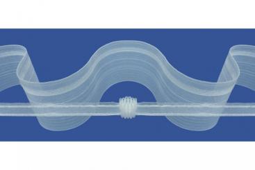 Wellenband m. Steg - 2-fache Stoffmenge - 10 cm breit 