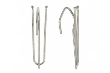 Metall-Vorhanghaken - 55 mm - 10 Stück 