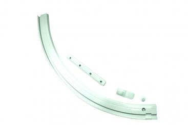 GARDINIA Rundbogen für Aluminium-Vorhangschiene - 1-läufig - rechts - Weiß 