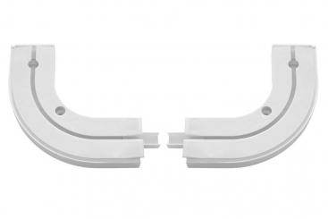 GARDINIA 1 Paar Rundbogen für Vorhangschiene 1-läufig mit Endstück - Weiß 