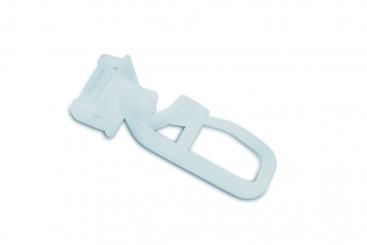 GARDINIA Klick-Gleiter mit Haken für Aluminium-Vorhangschiene/-Stange mit Innenlauf - 20 Stück - Weiß 