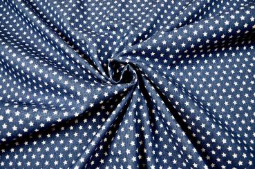 Jeansstoff - Sterne - Nachtblau 