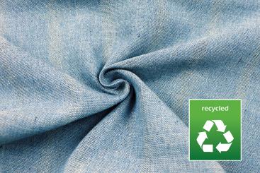 Gardinenstoff aus recycelten Jeans - Stripes - 300 cm 