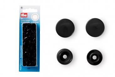 Nähfrei-Druckknöpfe - "Color Snaps" - 12,4 mm - Schwarz 