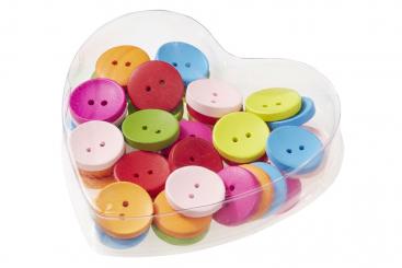 Knopf-Mix - Holzknöpfe 20 mm - 40 Stück 