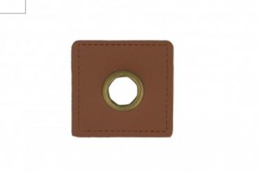 Kunstlederpatch Öse - 4 Stk. - Hellbraun 