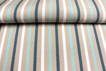 Markisen- und Outdoor-Stoff Spain Summer Marbella Beige/Türkis