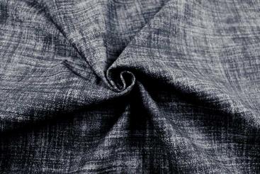 Möbelstoff mit Vintage Muster - Anthrazit 