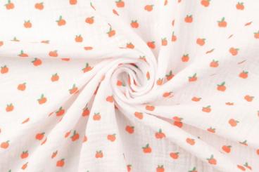 Musselin Digitaldruck - Äpfelchen 