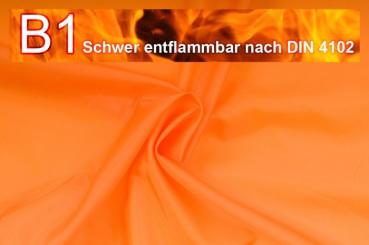Dekorations Stoff schwer entflammbar - 140 cm - Orange - 1,0 Meter Orange