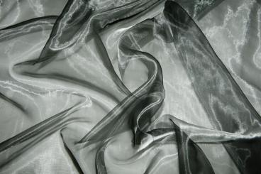 Organza Two Tone - Silber/Schwarz - 5,0 Meter 