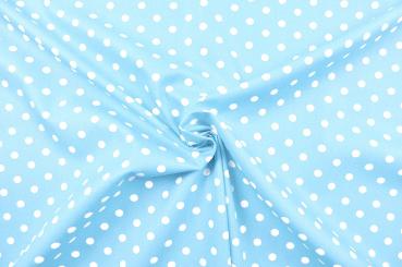 Patchwork-Stoff Classic - Punkte - Hellblau/Weiß 