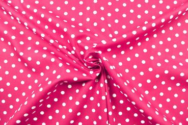 Patchwork-Stoff Classic - Punkte - Pink/Weiß 