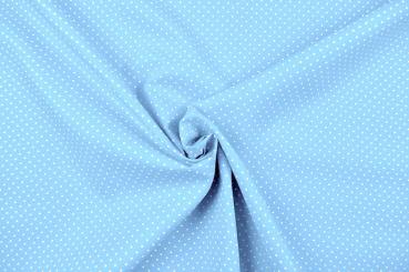 Patchwork-Stoff Classic - Pünktchen - Hellblau/Weiß 
