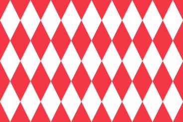 Satin Raute - Weiß/Rot 