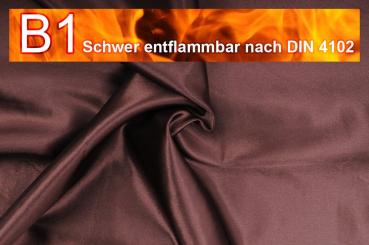 Satin schwer entflammbar - Braun - 1,0 Meter Braun
