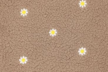 Teddy Sherpa mit Blüten-Stickerei 