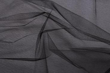 Schleiertüll - extra weich - Schwarz - 130 cm 