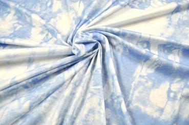Jerseystoff Batik - Hellblau 