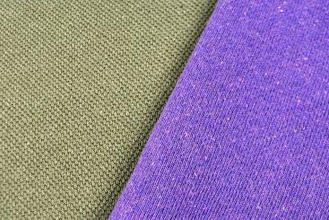 Strickstoff Doubleface - Tarngrün/Lila 