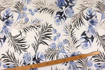 Baumwoll-Stretch - Tropical Blue 