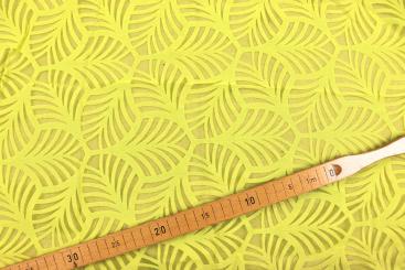 Bekleidungsstoff Transparent - Leaves - Neongelb 